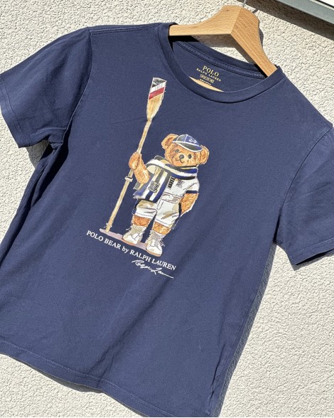 Triko dětské Ralph Lauren modré s medvídkem